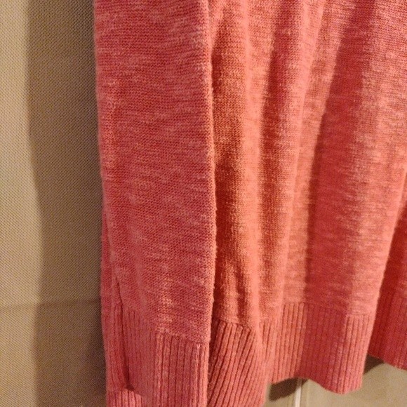 GAP Pink Rosette Rayon Blend Knit Open Front Cardigan Wms Sz Med - Picture 7 of 10